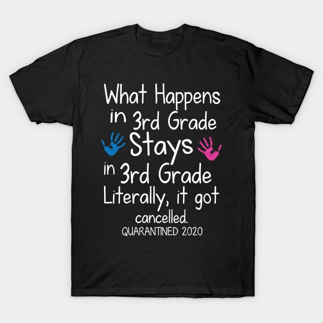 What Happens In 3rd Grade Stays In 3rd Grade Literally It Got Cancelled Quarantined 2020 Senior T-Shirt by DainaMotteut